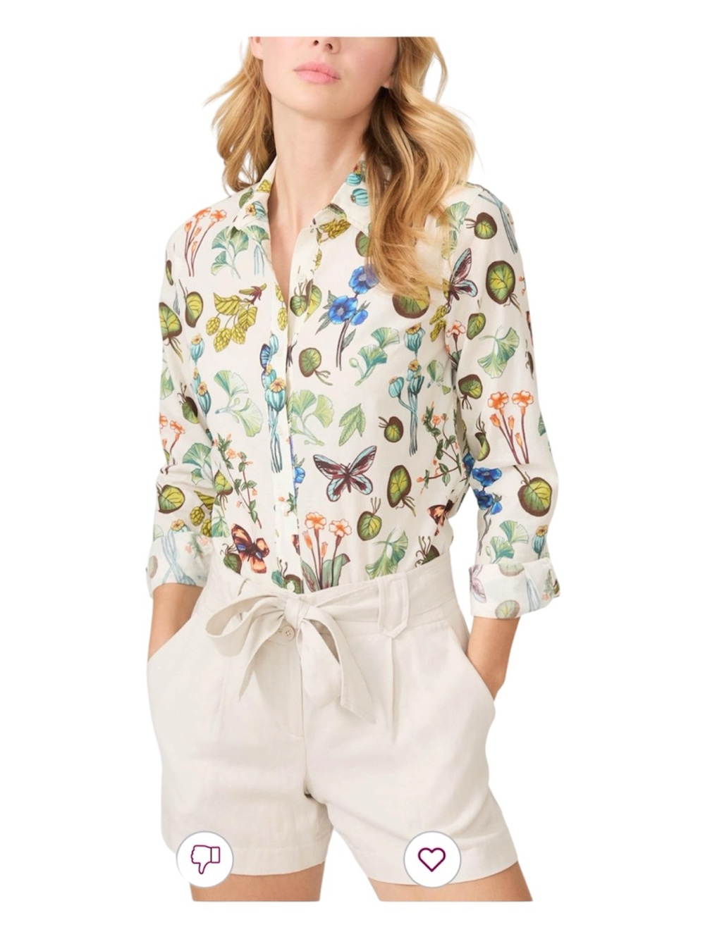 J McLaughlin Abbie Linen-Blend shorts in sand.